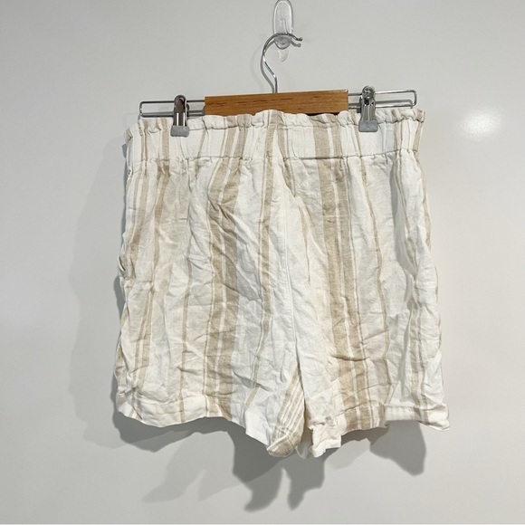 Madewell Linen-Blend Pull-On Paperbag Shorts: Undyed Stripe Edition - Picture 6 of 11
